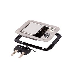 Recessed Paddle Lock with Rotary Latch - Stainless Steel