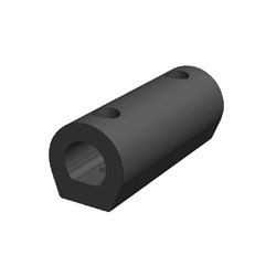 Bolt-On Rubber Buffer - Black - 203x80x80