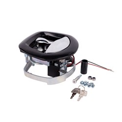 Electronic Whale Tail Drop T Lock - Black W/Chrome Handle