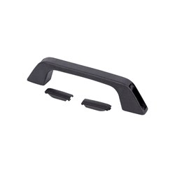 Grab Handle - Black PVC - Concealed Screw Mount - 220mm