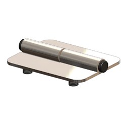 Lift Off Hinge - 100mm - Left Hand - Counter Sunk Holes - Stainless Steel