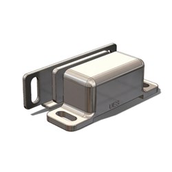 Magnetic Door Hold Back - 13 x 44.6mm - 4kg Force - Nickel Plated