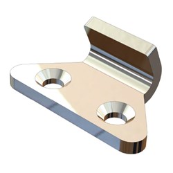 Over Centre Fastener Hook Plate - 22 x 17 x 45mm  - Stainless Steel