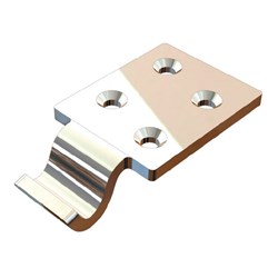 Over Centre Fastener Hook Plate - 40 x 17 x 70mm  - Curved Hook - Zinc Plated