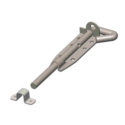 Padbolt 200mm Zinc Plated Long Shoot w'Keeper