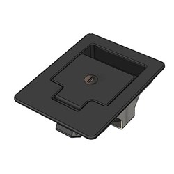 Weatherproof Paddle Lock - Lockable - Black