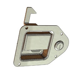 Recessed Paddle Lock - Lockable - Stainless Steel