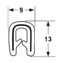 Pinchweld - Steel Core - Black - Dual-Tongue - 1-3mm Grip Range - 9mm x 12mm