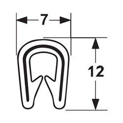 Pinchweld - Steel Core - Black - Dual-Tongue - 1-2.5mm Grip Range - 7mm x 12mm