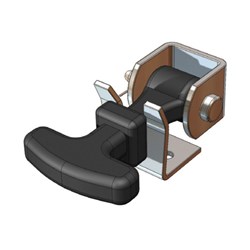 Elastic Rubber Fastener and Keeper - 40 x 68mm - Zinc Plated