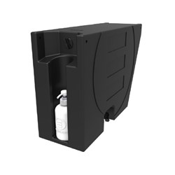 UES Water Tank - 30L - Angled W/ Soap Dispenser - Black Polyethylene