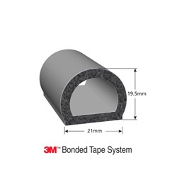 Rubber Seal D Section BT Tape