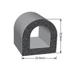 Rubber Seal D Section HT Tape