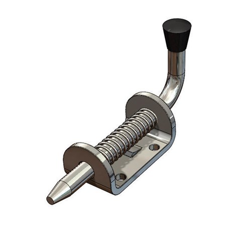 Best Spring Bolt 12mm Dia Retaining Pin Black Knob Zinc Plated | UES ...